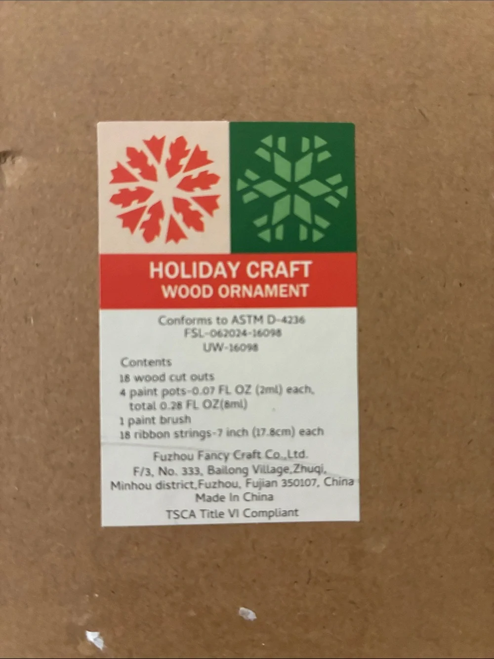 Fuzhou Fancy Craft Co. includes 18